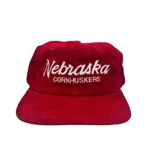 Vintage Sports Specialties Nebraska Cornhuskers Corduroy Snapback Hat Script